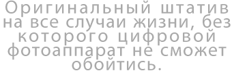 Оригинальный штатив на все случаи жизни, без которого цифровой фотоаппарат не сможет обойтись.