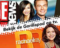 Bekijk de Gorillapod op tv. Bekijk de Gorillapod op tv.